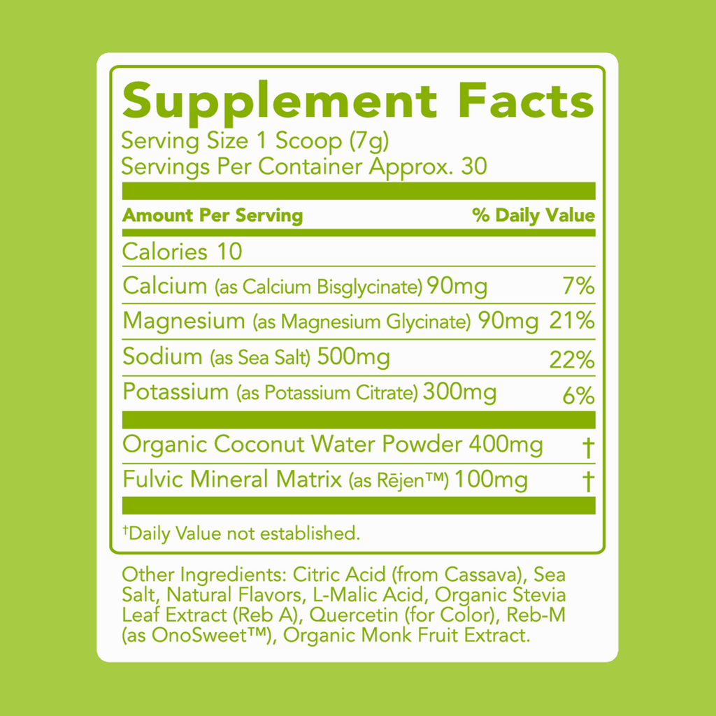 Hydrate + Electrolytes: Lemon Lime (30 Serving Bag)