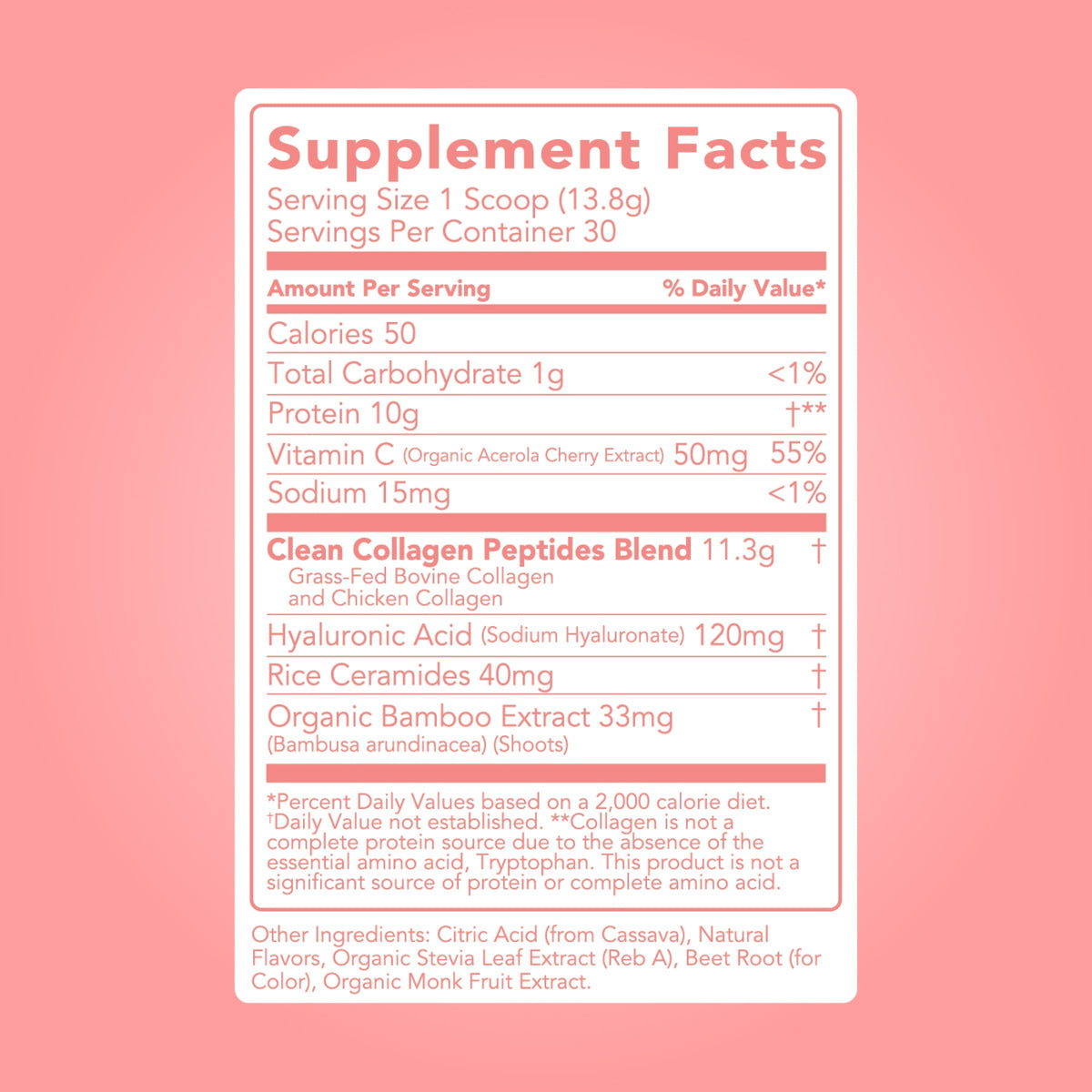 Collagen + Beauty Blend: Strawberry Colada (30 Serving)
